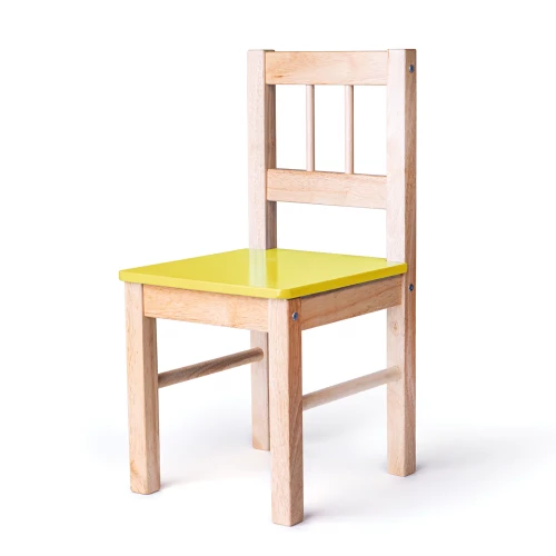 Chaise en bois (jaune)